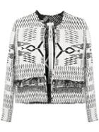 Iro - Ethnic Pattern Tweed Jacket - Women - Cotton/acrylic/viscose - 36, Women's, White, Cotton/acrylic/viscose