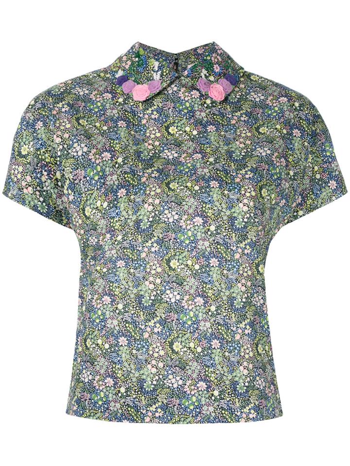 Olympia Le-tan Lila Printed Top - Multicolour