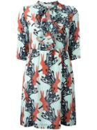 L'autre Chose Rabbits Print Dress, Women's, Size: 44, Blue, Silk