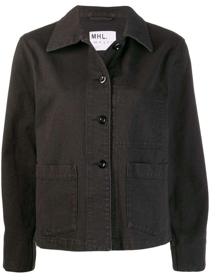 Margaret Howell Button Denim Jacket - Black