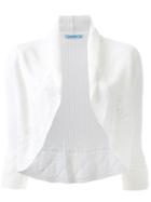 Guild Prime Ribbed Lace Detail Cardigan, Women's, White, Cotton/acrylic