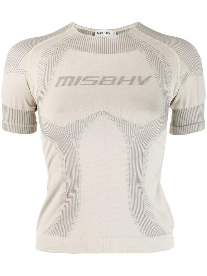 Misbhv Logo Detail Sport T-shirt - Neutrals
