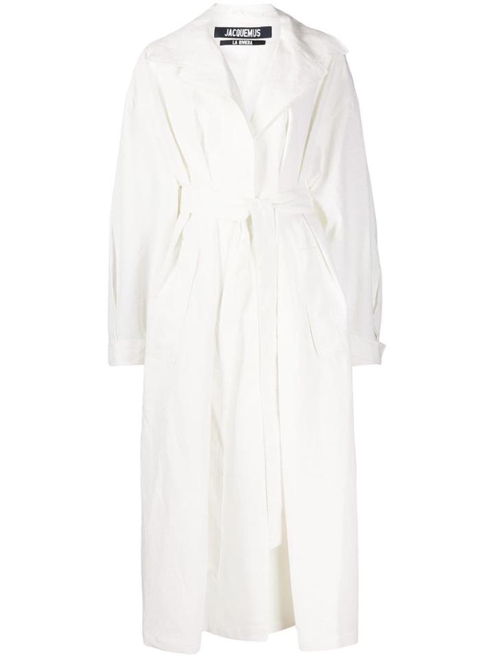 Jacquemus Oversized Trench Coat - White