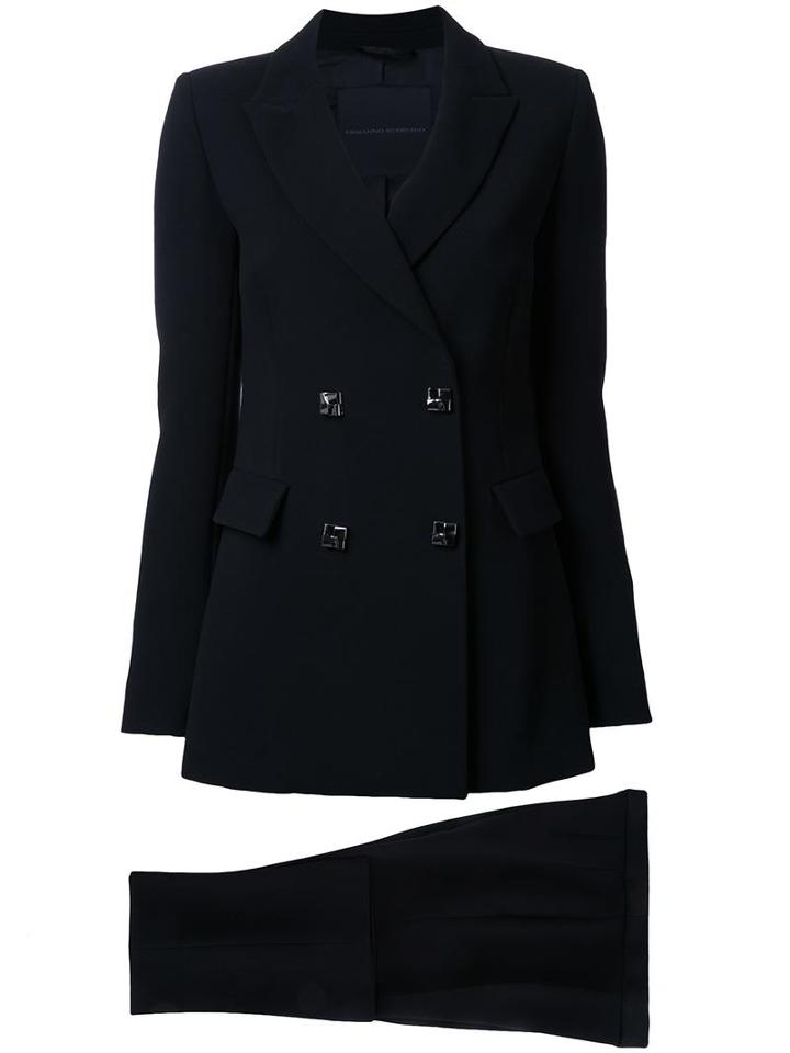 Ermanno Scervino Two Piece Suit, Women's, Size: 44, Black, Polyester/acetate/wool
