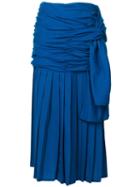 Versace Pre-owned Draped Midi Skirt - Blue
