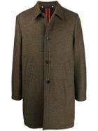 Ps Paul Smith Single-breasted Zigzag Coat - Brown