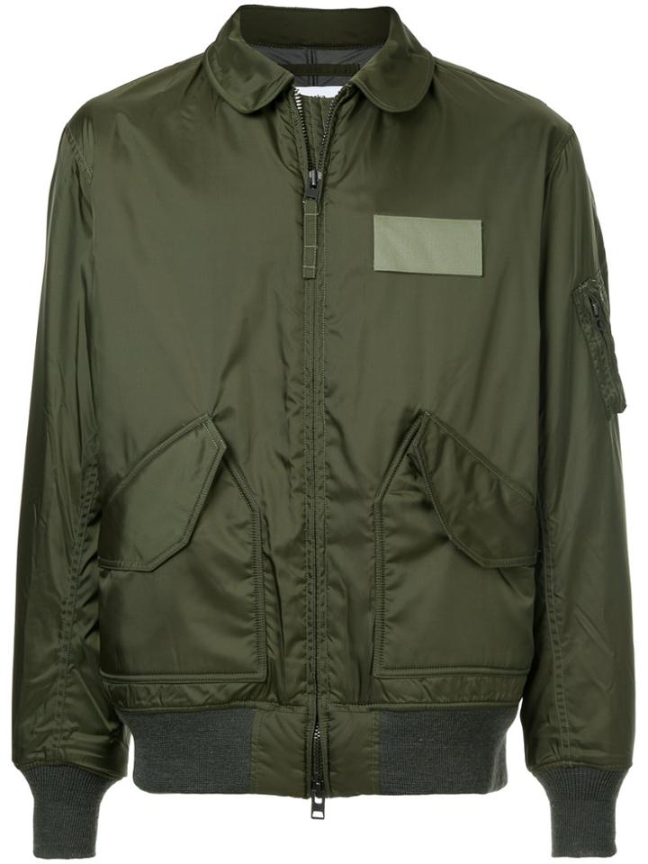 Marka Zipped Bomber Jacket - Green