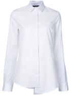 Rokh - Striped Asymmetric Shirt - Women - Cotton - 34, White, Cotton