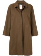 Chanel Pre-owned Long Sleeve Coat Jacket - Brown
