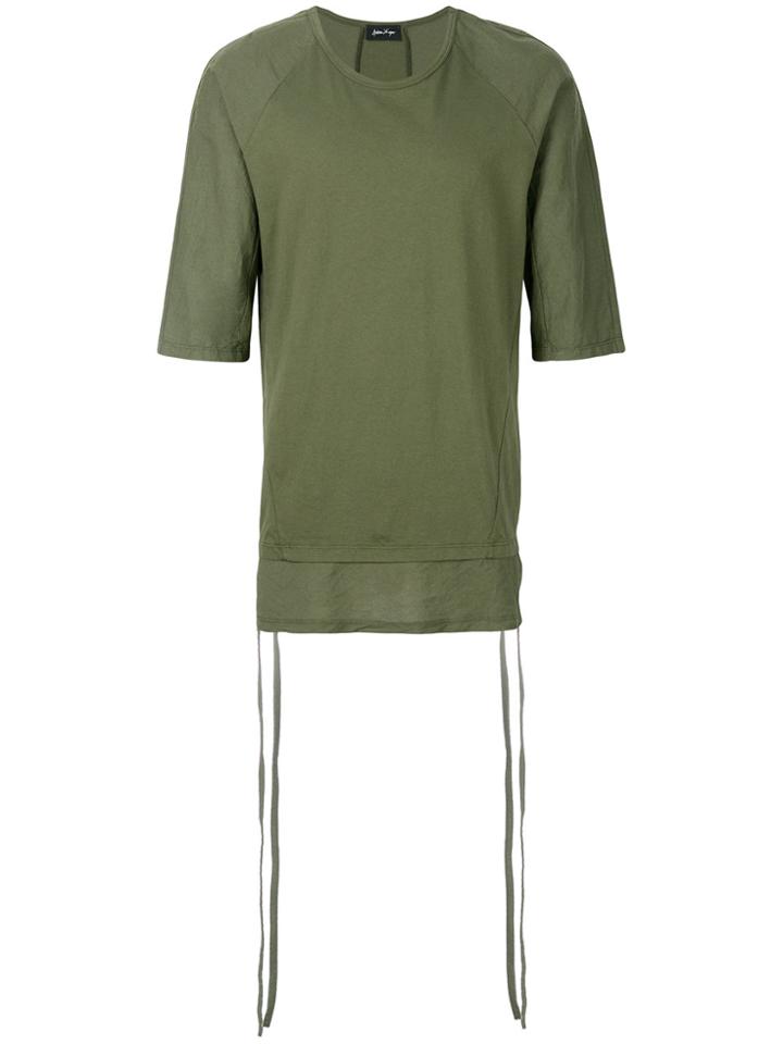 Andrea Ya'aqov Oversized Layered Look T-shirt - Green
