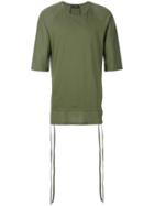 Andrea Ya'aqov Oversized Layered Look T-shirt - Green
