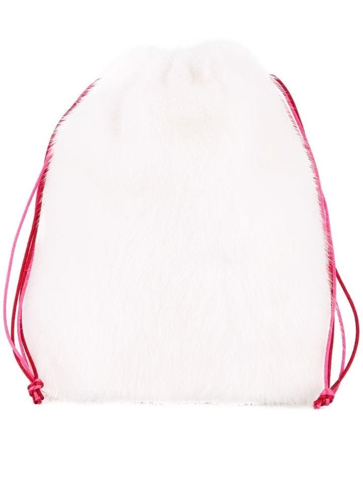 Simonetta Ravizza Mini Drawstring Bag - White