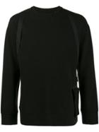 Helmut Lang Black Shoulder Strap Sweatshirt