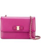 Salvatore Ferragamo Large Vara Crossbody Bag, Women's, Pink/purple, Calf Leather/nylon