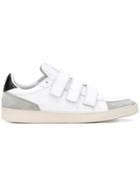 Ami Paris 3 Strap Thin Low Sneakers - White