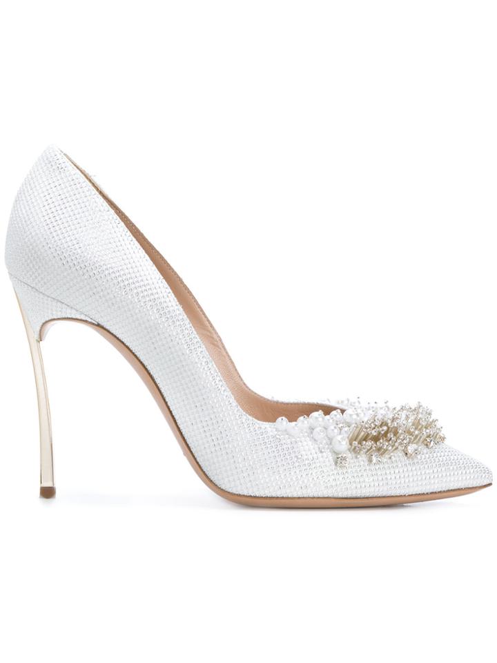 Casadei Embellished Perfect Pump Pumps - White