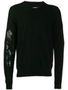 Maison Margiela Cashmere Logo Sleeve Jumper - Black