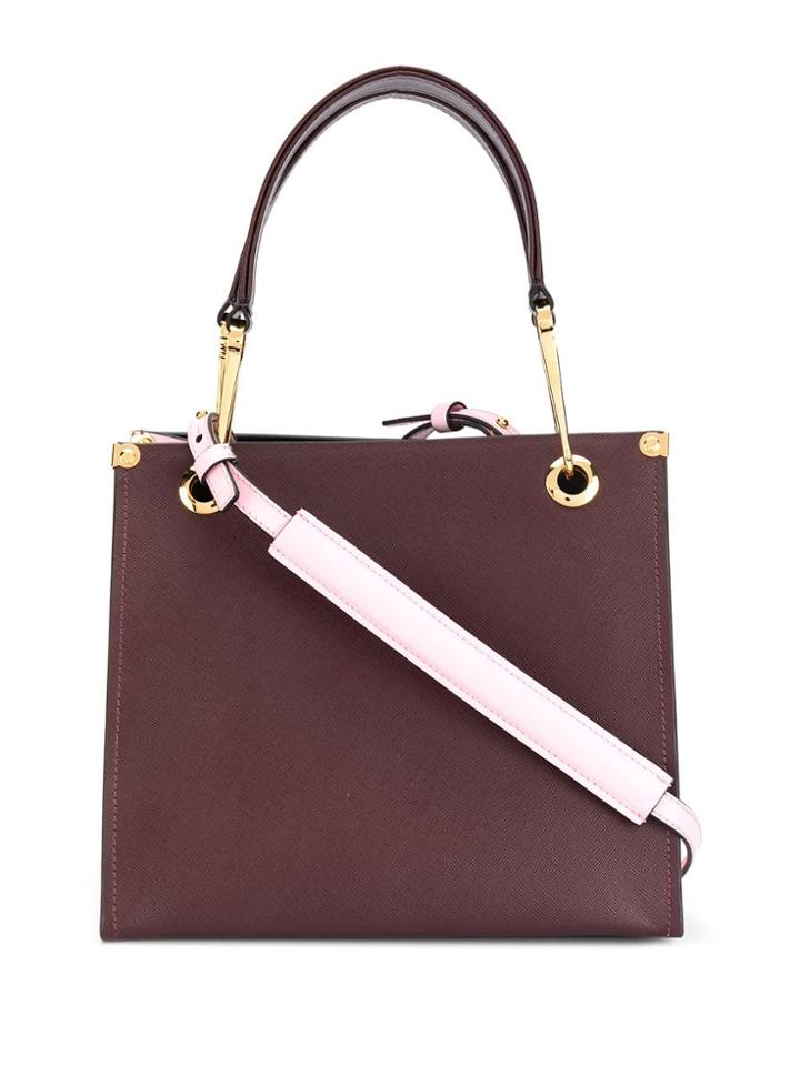 Marni Colour Block Tote Bag - Red