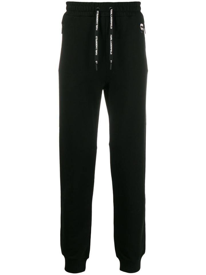 Karl Lagerfeld Loose Fit Track Pants - Black