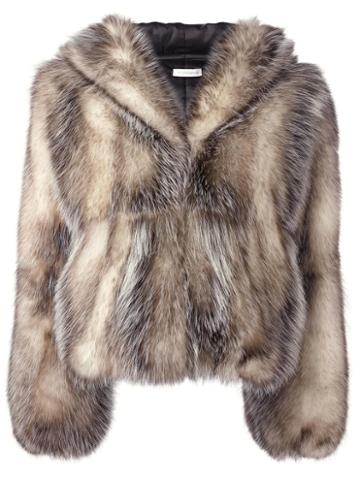 J.w.anderson Hooded Jacket, Women's, Size: 8, Brown, Possum Fur/viscose