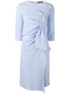Hache Striped Dress, Women's, Size: 38, Blue, Cotton