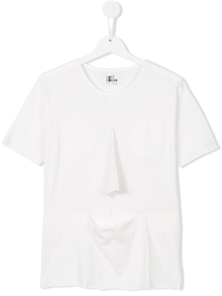 Lost And Found Kids Happy Face T-shirt, Boy's, Size: 6 Yrs, White
