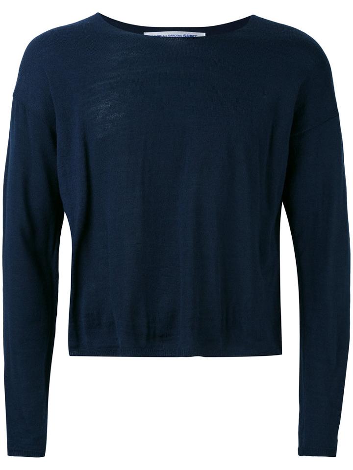Comme Des Garçons Shirt Boys - Pang Sweatshirt - Men - Acrylic - M, Blue, Acrylic
