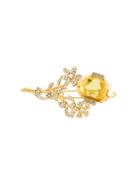 Marni Strass Hair Clip, Women's, Yellow/orange, Crystal/brass/glass
