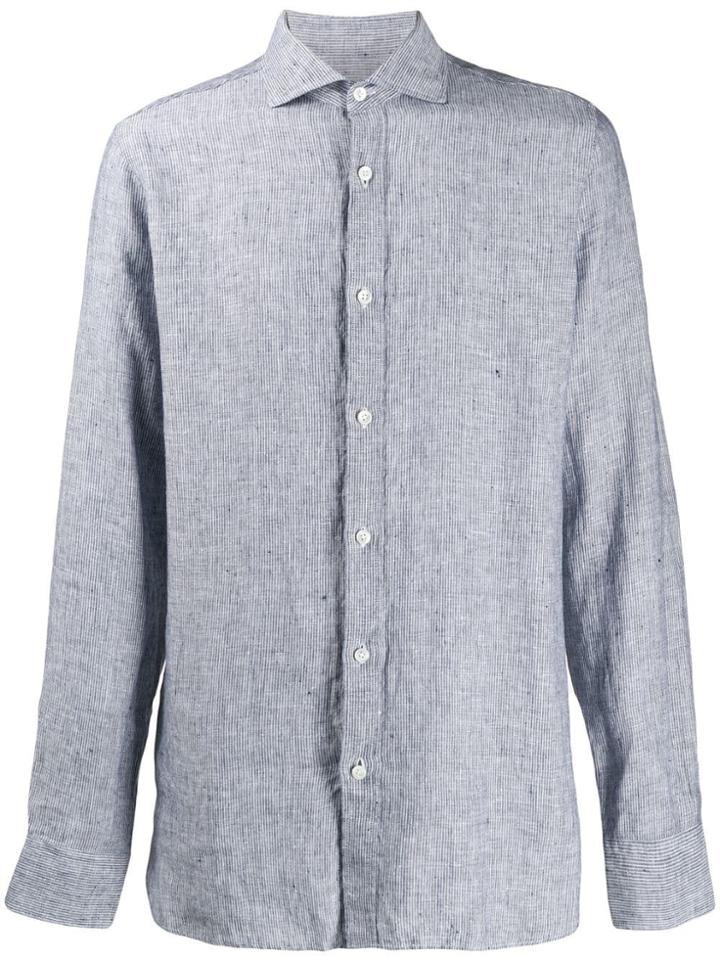 Z Zegna Melange Knit Shirt - Blue