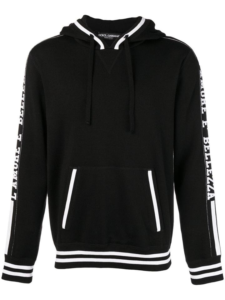 Dolce & Gabbana Amore E Belleza Knitted Hoodie - Black