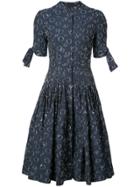 Carolina Herrera Bubble Fils Coupe Shirt Dress - Blue