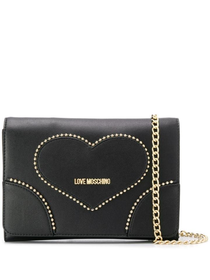 Love Moschino Studded Heart Cross Body Bag - Black