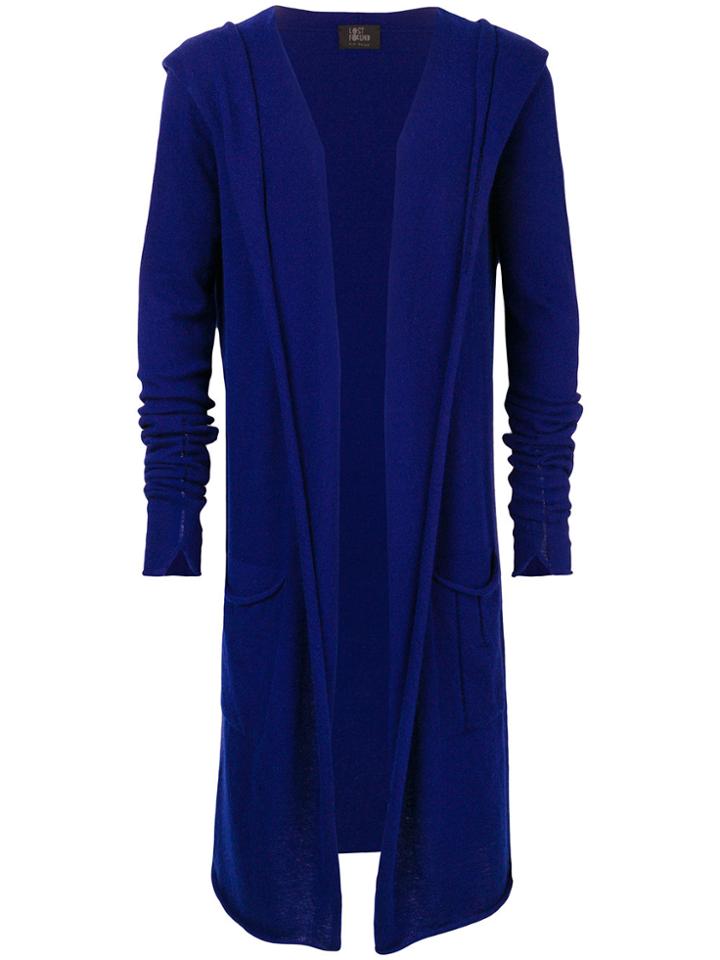 Lost & Found Ria Dunn Hooded Long Cardigan - Blue