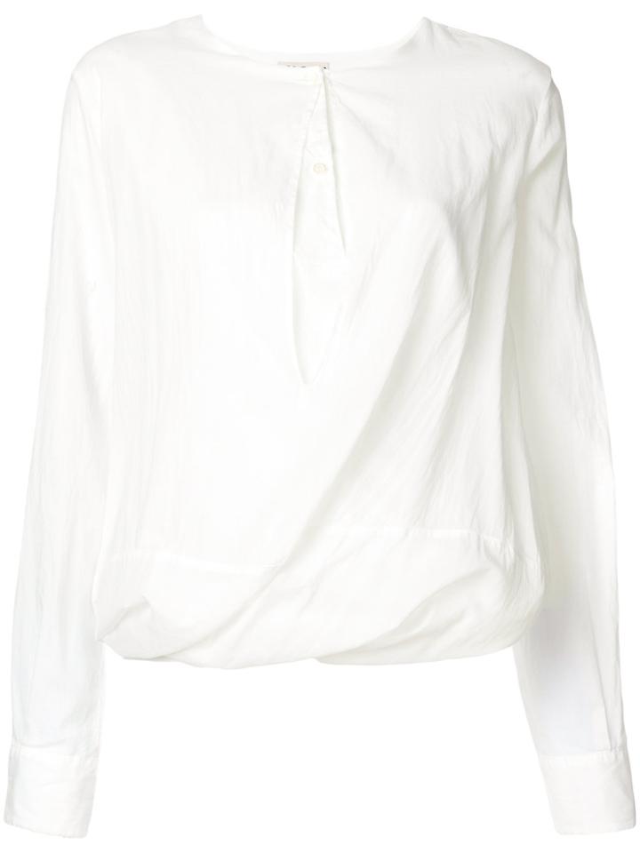 Hache Gathered Shirt - White