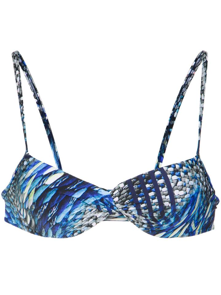 Lygia & Nanny 'cassis' Printed Bikini Top - Blue