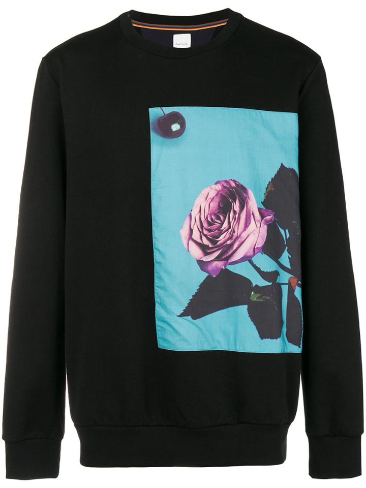 Paul Smith Flower Print Sweatshirt - Black