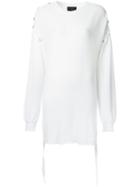 G.v.g.v. - Button Detail Midi Jumper - Women - Cotton/polyester - Xs, Women's, White, Cotton/polyester