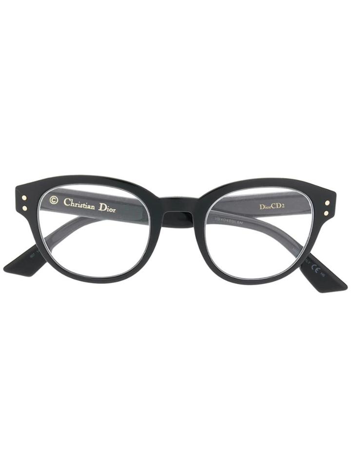 Dior Eyewear Black Thick Rim Glasses