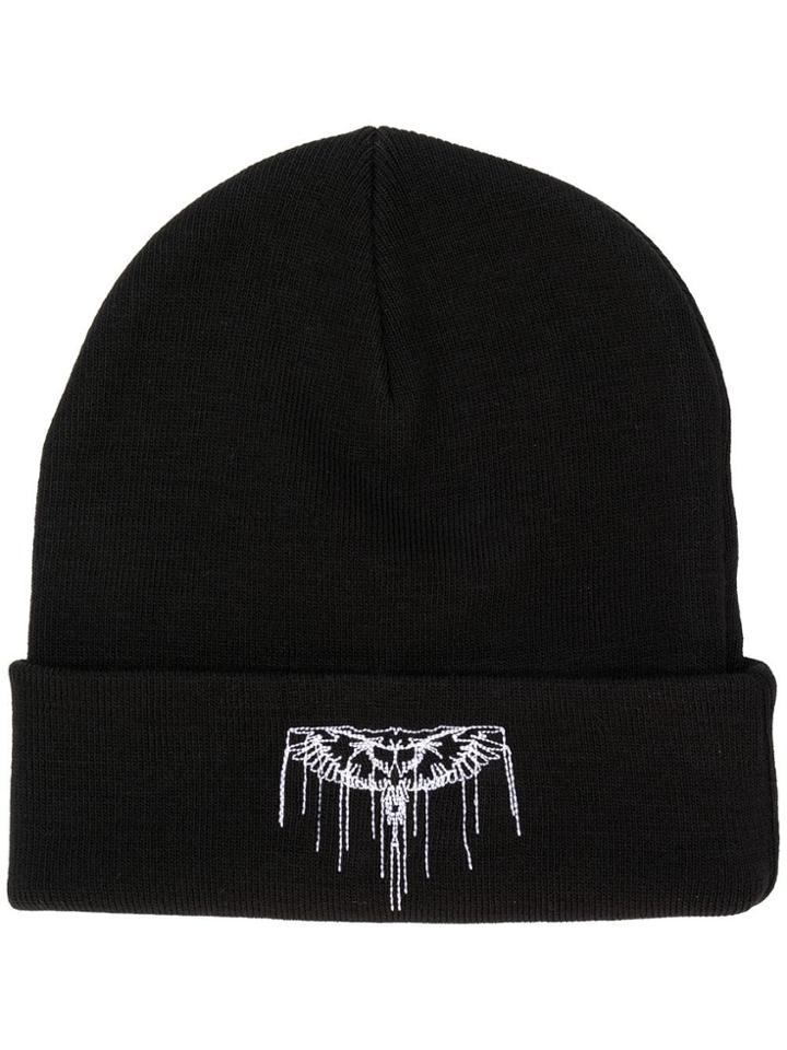 Marcelo Burlon County Of Milan Stitched Wings Beanie - Black