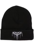 Marcelo Burlon County Of Milan Stitched Wings Beanie - Black