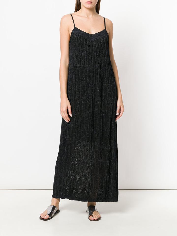 Roberto Collina V-neck Maxi Dress - Blue