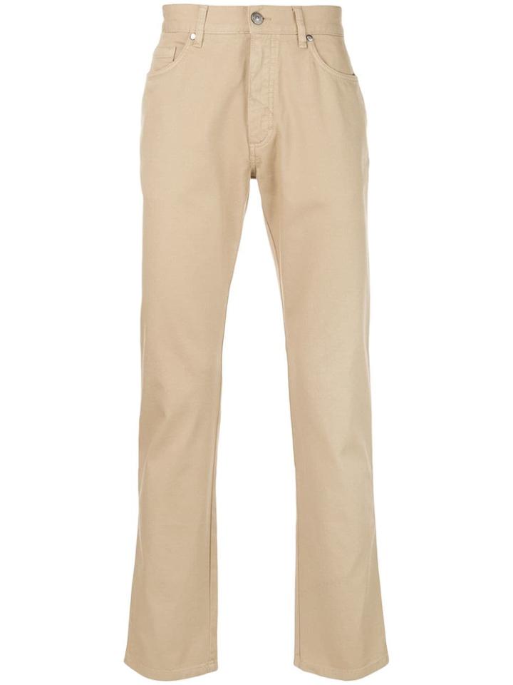 Ermenegildo Zegna Slim-fit Chino Trousers - Neutrals
