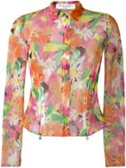 Christian Dior Vintage Sheer Floral Print Jacket - Multicolour