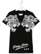 Philipp Plein Kids Crow T-shirt, Boy's, Size: 16 Yrs, Black