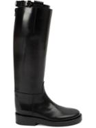 Ann Demeulemeester Blanche Buckled Strap Knee Boots