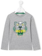 Kenzo Kids 'tiger' T-shirt, Boy's, Size: 6 Yrs, Grey