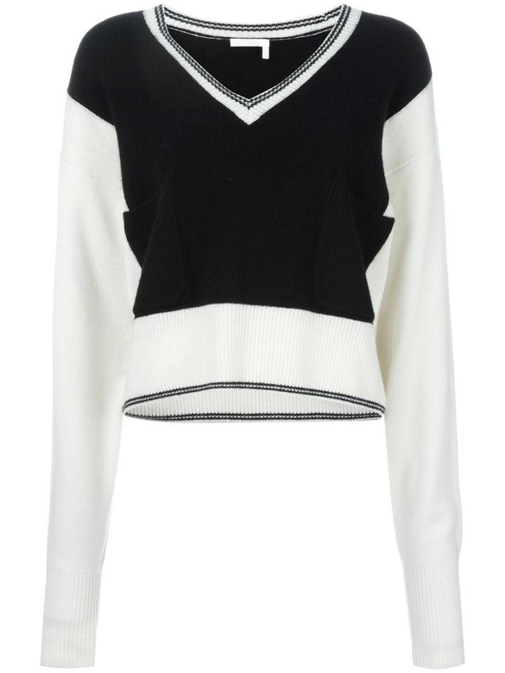 Chloé Two Tone Jumper, Women's, Size: Medium, Black, Cashmere