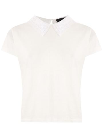 Andrea Bogosian Lace Collar Portugal T-shirt - White