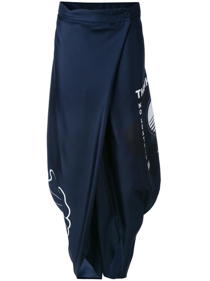 Stella Mccartney - Printed Fortuna Trousers - Women - Silk - 40, Blue, Silk