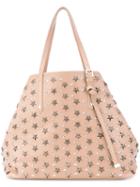 Jimmy Choo - Star Studded Tote - Women - Calf Leather - One Size, Nude/neutrals, Calf Leather